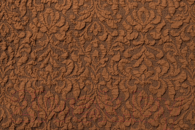 Чехол на угловой диван Mio Tesoro С оттоманкой ПО-3 жаккард Люкс 1858/1444 (шоколад, левый)