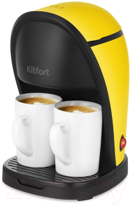 Капельная кофеварка Kitfort KT-7188-3 (черный/желтый)