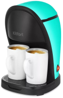 Капельная кофеварка Kitfort KT-7188-2 (черный/зеленый) - 