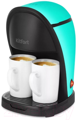 Капельная кофеварка Kitfort KT-7188-2 (черный/зеленый)