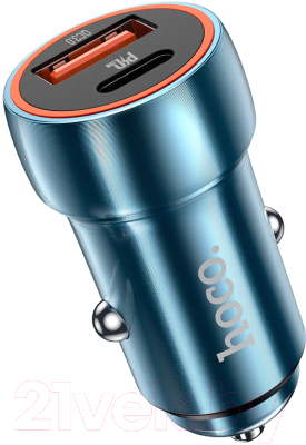 Адаптер питания автомобильный Hoco Z46A (синий)