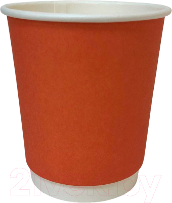 Набор бумажных стаканов Gecko Двухслойный 250мл (525шт, оранжевый)