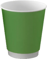 Набор бумажных стаканов Gecko Двухслойный 350мл (3x15шт, зеленый) - 