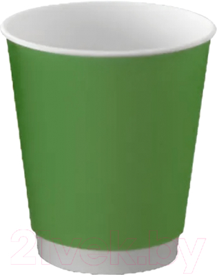 Набор бумажных стаканов Gecko Двухслойный 350мл (3x15шт, зеленый)