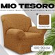 Чехол на кресло Mio Tesoro Жаккард Люкс 10034/543 (бежевый, без оборки) - 
