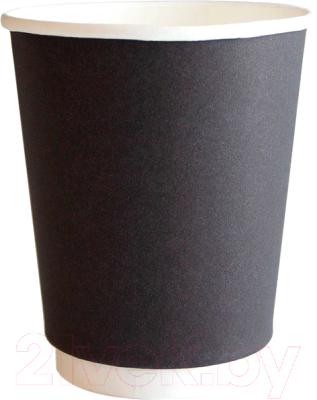 Набор бумажных стаканов Gecko Двухслойный 350мл (420шт, черный)