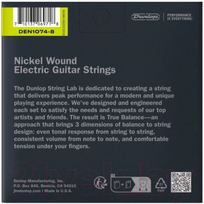 Струны для электрогитары Dunlop Manufacturing DEN10748 10-74