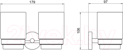 Набор стаканов для зубной щетки и пасты Aquatek Бетта AQ4617MB (черный матовый)