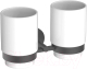 Набор стаканов для зубной щетки и пасты Aquatek Бетта AQ4617MB (черный матовый) - 