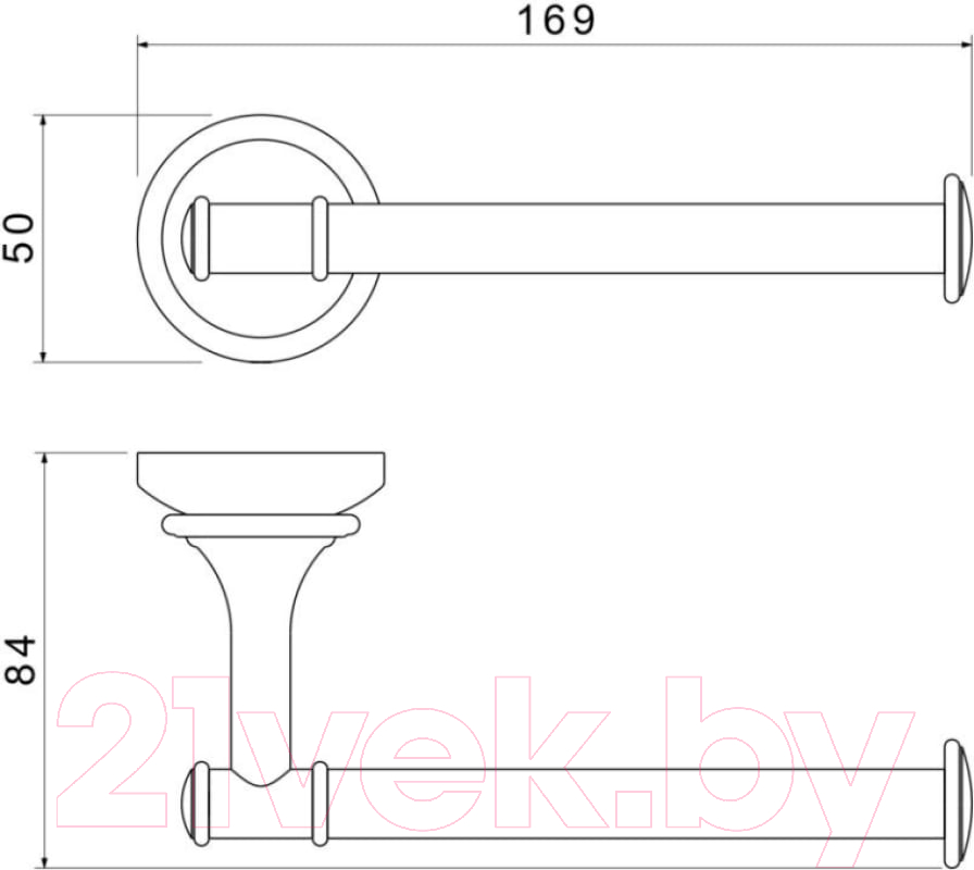 Держатель для туалетной бумаги Aquatek Классик AQ4508PG