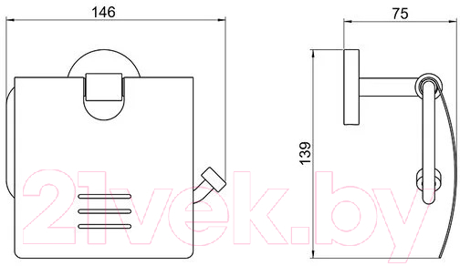 Держатель для туалетной бумаги Aquatek Бетта AQ4609MB