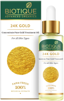 Масло для лица Biotique Advanced Organics 24K Gold Concentrate Pure Gold Treatment (30мл) - 