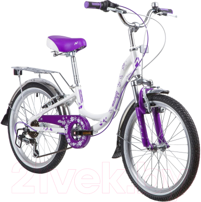 Детский велосипед Novatrack 20 Butterfly 20SH6V.BUTTERFLY.VL22 (белый/фиолетовый)
