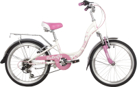 Детский велосипед Novatrack 20 Butterfly 20SH6V.BUTTERFLY.PN22 (белый/розовый) - 
