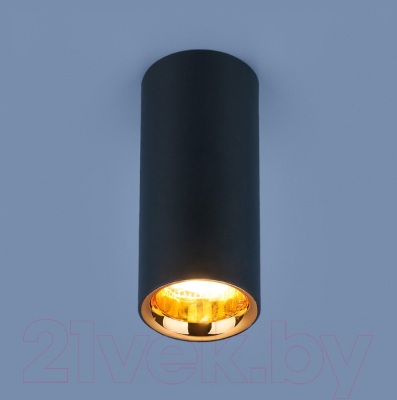 Точечный светильник Elektrostandard DLR030 12W 4200K (черный матовый/золото)