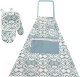 Набор кухонного текстиля Swed house Alunda 64.01.6390 (белый/синий) - 