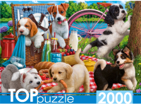 Пазл Top Puzzle Щенки на пикнике / П2000-0741 - 