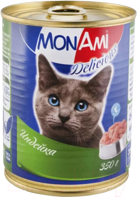 Влажный корм для кошек MonAmi Индейка (350гр)
