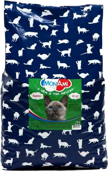Сухой корм для кошек MonAmi Для взрослых кошек с мясом индейки