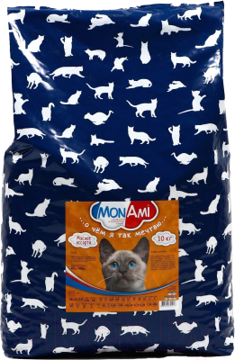 Сухой корм для кошек MonAmi Для взрослых кошек мясное ассорти (10кг)