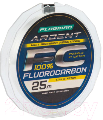 Леска флюорокарбоновая Flagman Fishing Ardent 25м 0.45мм / FL01025045