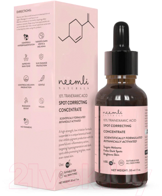 Сыворотка для лица Neemli Naturals 10% Tranexamic Acid Spot Correcting Melasma Concentrate (30мл)