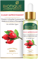 Масло для лица Biotique Advanced Organics Clear Improvement Vitamin C & Rosehip Oil (30мл) - 