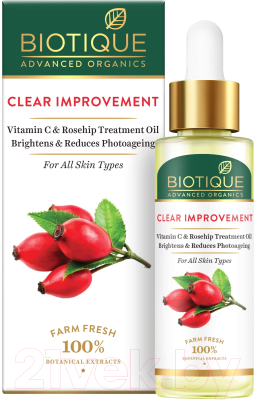 Масло для лица Biotique Advanced Organics Clear Improvement Vitamin C & Rosehip Oil (30мл)