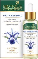 Масло для лица Biotique Advanced Organics Youth Renewal Blue Orchid Anti Ageing Oil (30мл) - 