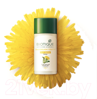 Сыворотка для лица Biotique Dandelion Youth Anti-Ageing Serum Антивозрастная (40мл)