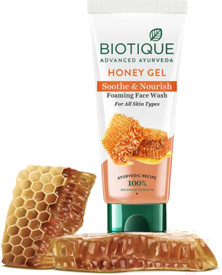 Гель для умывания Biotique Honey Gel Soothe & Nourish Foaming Face Wash Успокаивающий (150мл)