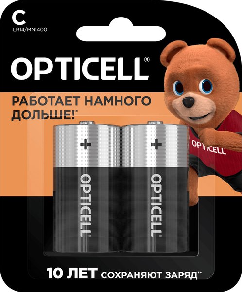 Комплект батареек Opticell Basic C 5051004 (2шт)