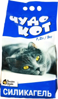 Наполнитель для туалета Чудо кот Силикагелевый Синий (3кг/7.2л) - 