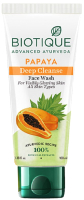 Гель для умывания Biotique Papaya Deep Cleanse Face Wash Для глубокого очищения с папайей (150мл) - 