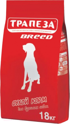 Сухой корм для собак Трапеза Breed для взрослых собак средних пород (18кг)