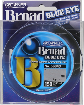 Леска монофильная Owner Broad Blue Eye 150м 0.24мм 5кг / 56043-024