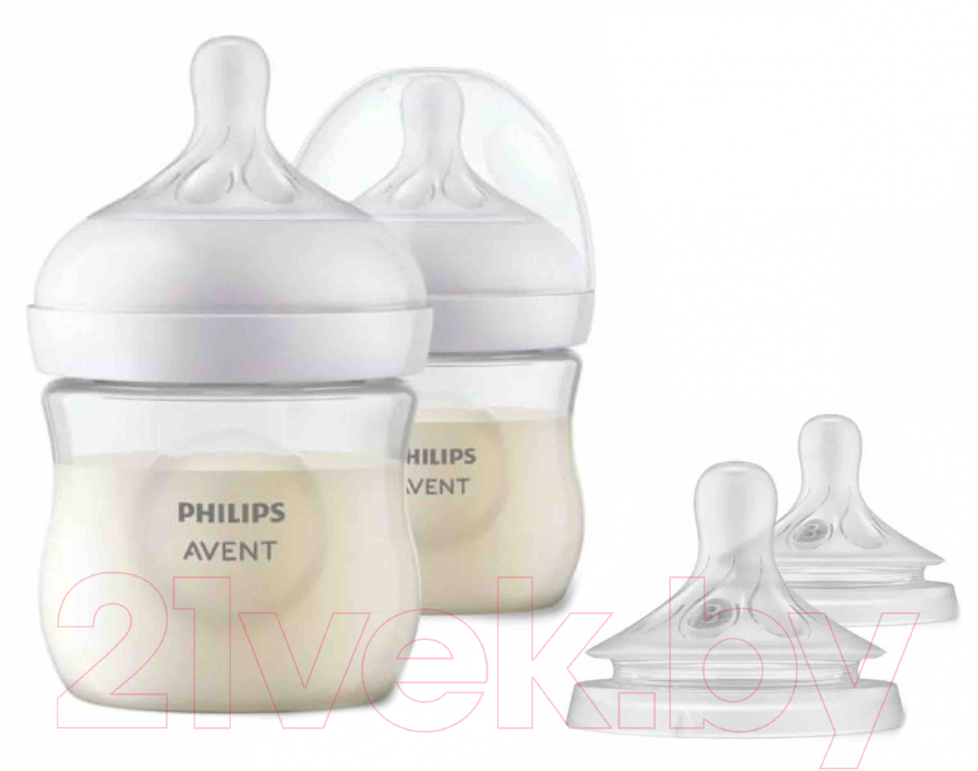 Набор бутылочек для кормления Philips AVENT Natural Response + Соска Natural Response 2шт / SCS100/12