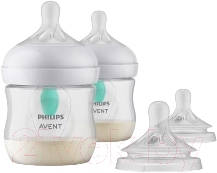 Набор бутылочек для кормления Philips AVENT Natural Response AirFree + Соска Natural Response 2шт/ SCS100/13