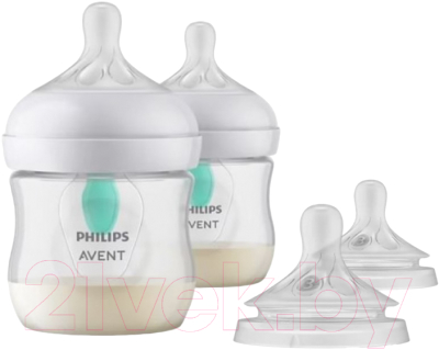 Набор бутылочек для кормления Philips AVENT Natural Response AirFree + Соска Natural Response 2шт/ SCS100/13 (2x125мл)