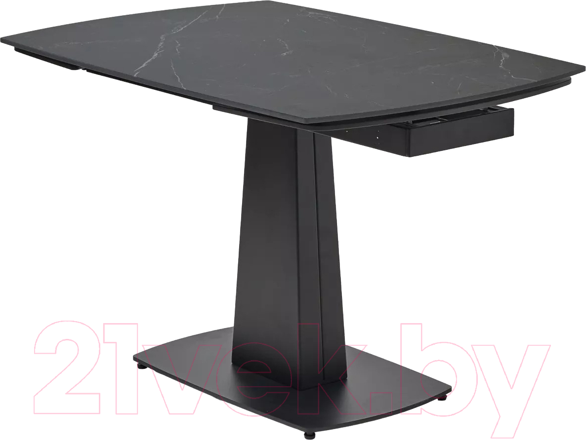 Обеденный стол M-City Balde 140 Matt / 614M05568 (Black Marble Solid Ceramic/Black)