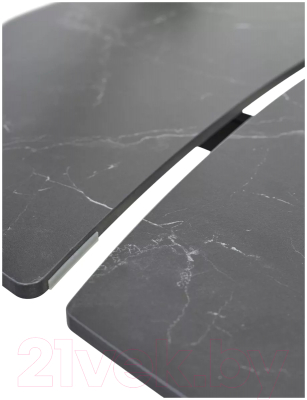 Обеденный стол M-City Balde 140 Matt / 614M05568 (Black Marble Solid Ceramic/Black)