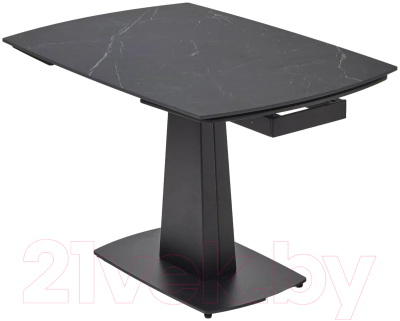 Обеденный стол M-City Balde 140 Matt / 614M05568 (Black Marble Solid Ceramic/Black)