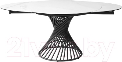 Обеденный стол M-City Bueno 120 Gloss / 614M05570 (Golden Jade Solid Ceramic/Black)