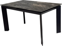 Обеденный стол M-City Cremona 140 KL-176 / 614М05694 (итальянская керамика/черный) - 