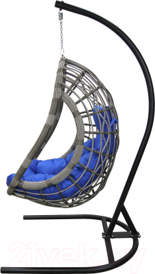 Кресло подвесное Garden Story Ривьера / D60-МТ001/1 (черный/серый/синий)