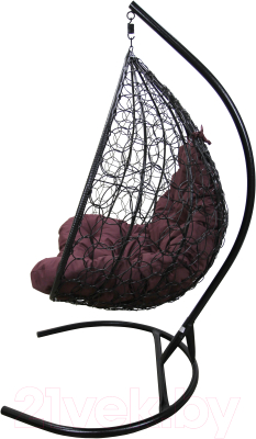 Кресло подвесное BiGarden Фиджи Лайт / BG6965 (черный/бордовый)