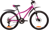 Велосипед Novatrack 24 Katrina 24AHD.KATRINA.12GPN4 (розовый металлик) - 