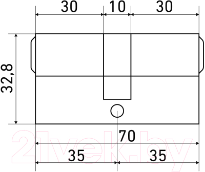 Цилиндровый механизм замка Стандарт Max 80 (40x40) SB перф. ключ/ключ (5 ключей)
