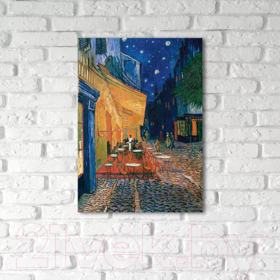 Картина на стекле Stamprint Ночная терасса кафе В. ван Гог PT008 (70x50)