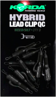Набор клипс для грузила Korda QC Hybrid Lead Clip Weed/Silt / KQHCWS - 
